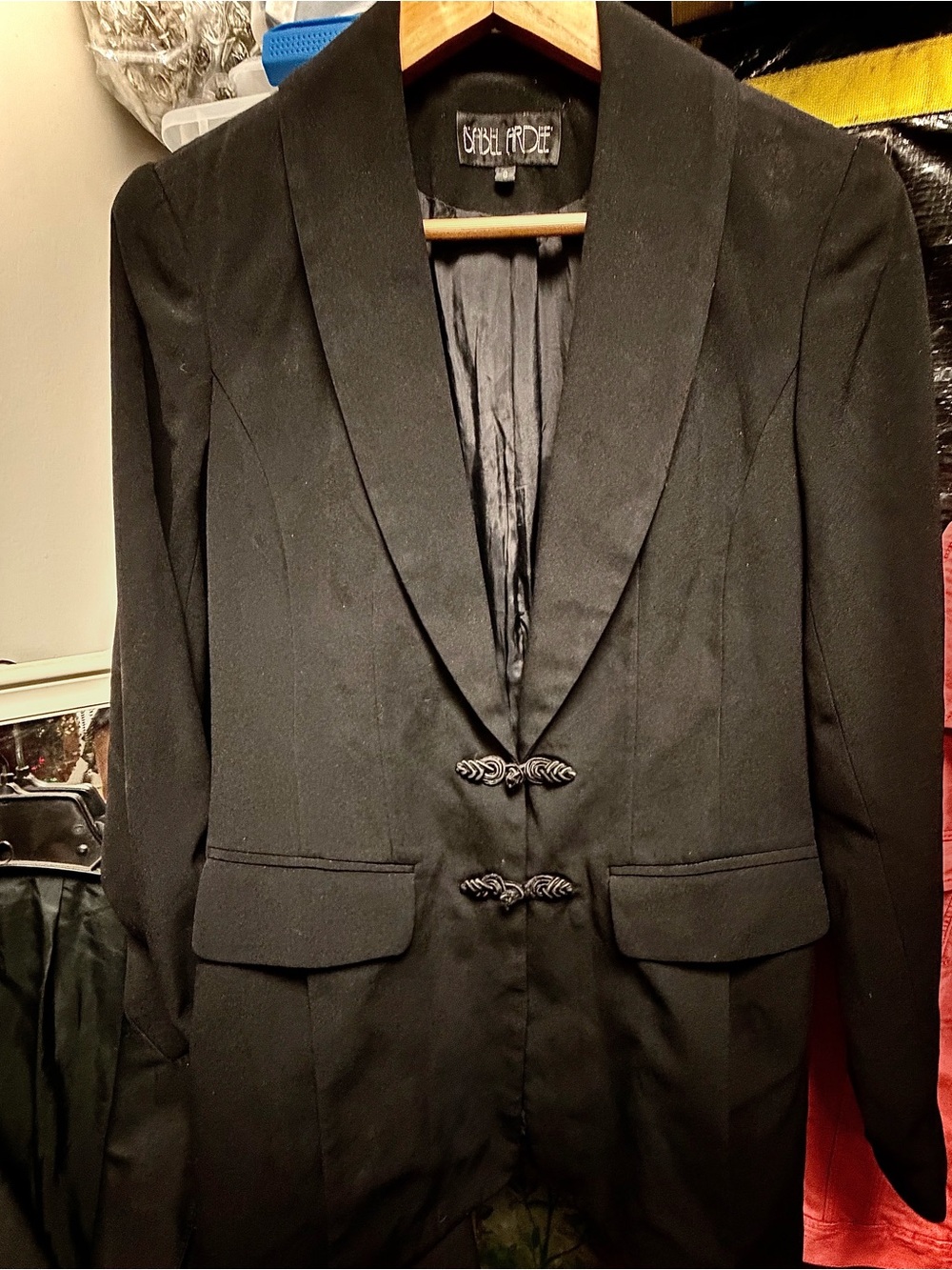 Black Shawl Collar Blazer for women
